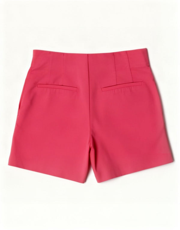 Zara Short décontracté taille haute pour femme XS W24 Coton rose
