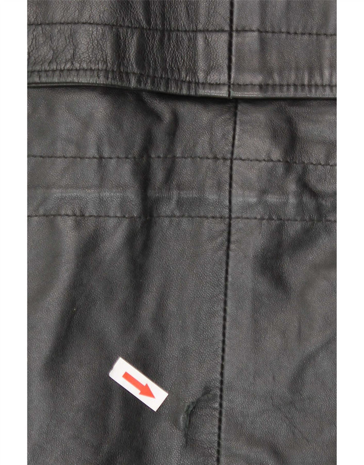 veste en cuir homme vintage IT 48 Medium Noir