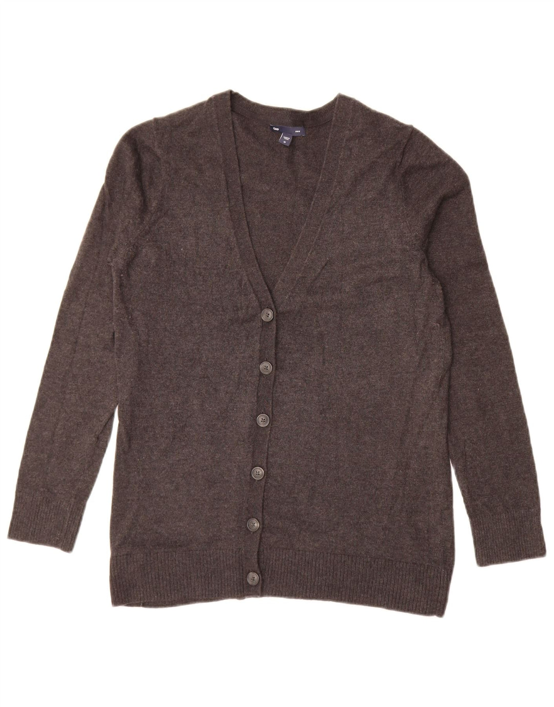 Gap Cardigan Femme Pull UK 14 Gris Moyen Coton