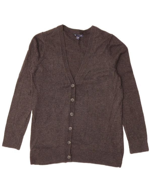 Gap Cardigan Femme Pull UK 14 Gris Moyen Coton