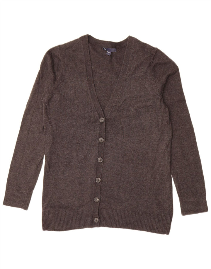 Gap Cardigan Femme Pull UK 14 Gris Moyen Coton