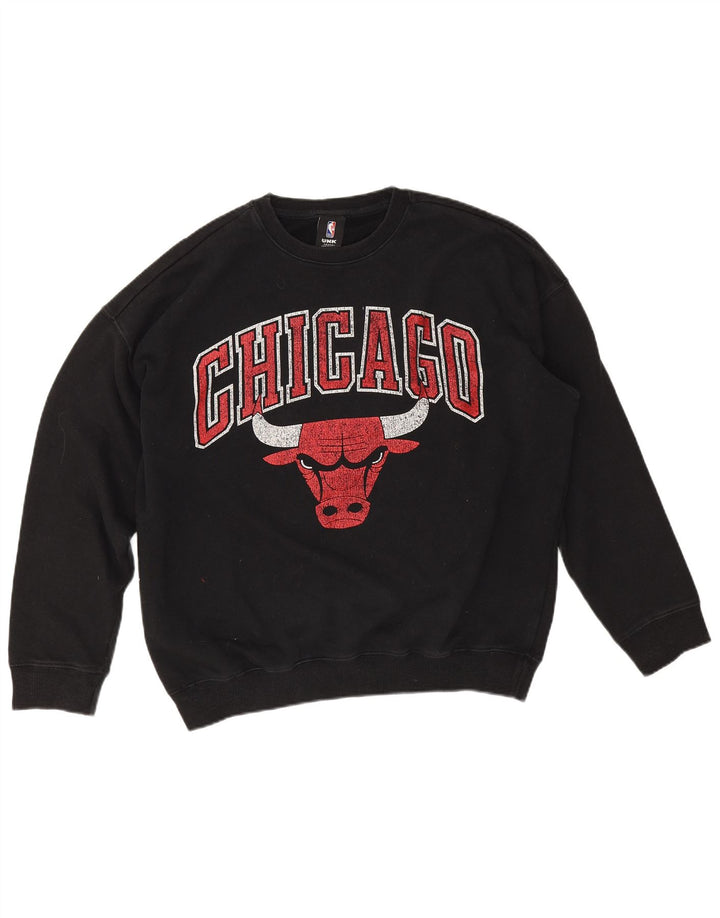 NBA Chicago Bulls Graphic Sweat-shirt surdimensionné pour homme Noir Taille S