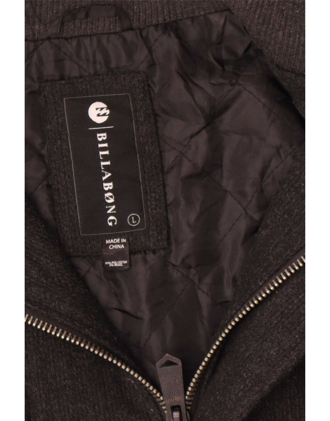 Billabong Veste militaire pour homme UK 40 Large Gris Polyester