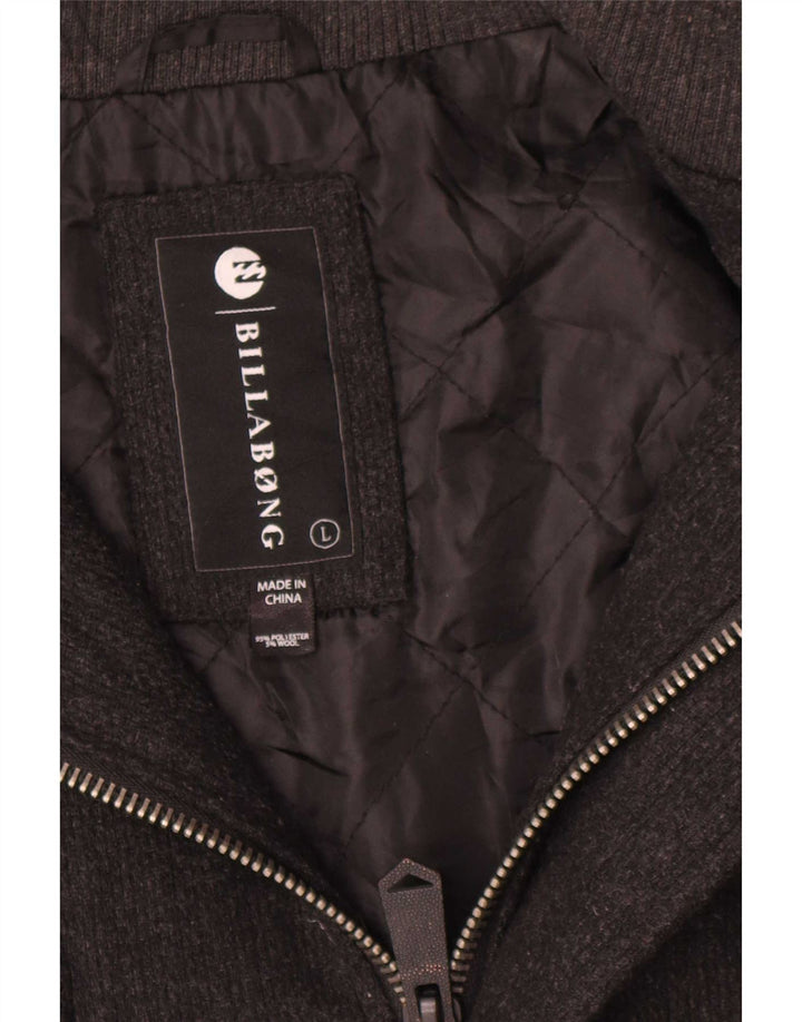 Billabong Veste militaire pour homme UK 40 Large Gris Polyester