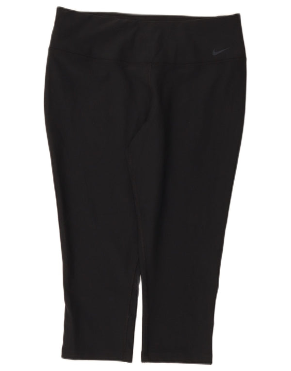 Nike Legging Capri Dri Fit pour femme UK 14 Large Noir Polyester