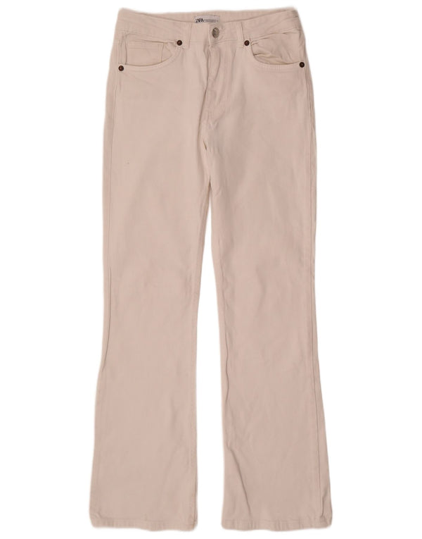 Zara Jean Bootcut Femme EU 38 Petit W28 L31 Blanc