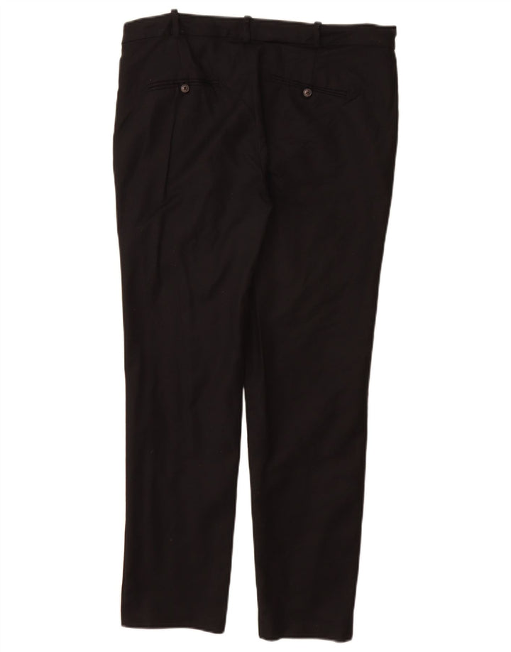 Zara Pantalon Chino Slim Femme EU 40 Moyen W32 L28 Noir