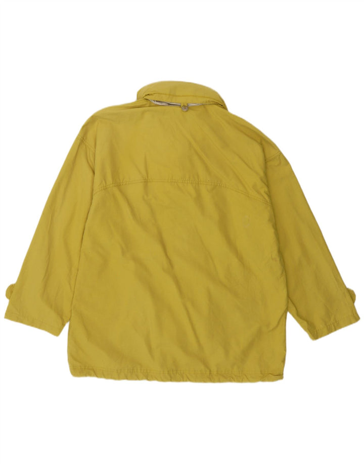 Veste utilitaire à capuche femme vintage UK 16 Grand Jaune
