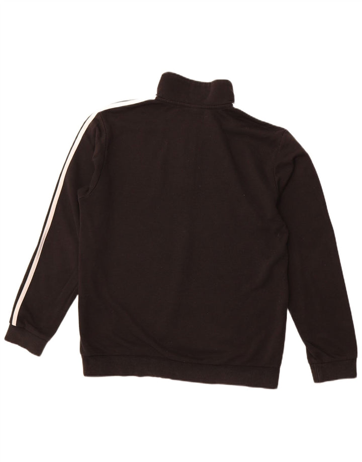 ADIDAS Sweat-shirt à col zippé pour homme en coton noir moyen