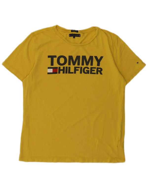 Tommy Hilfiger T-Shirt Graphique Garçon 15-16 ans Jaune Coton