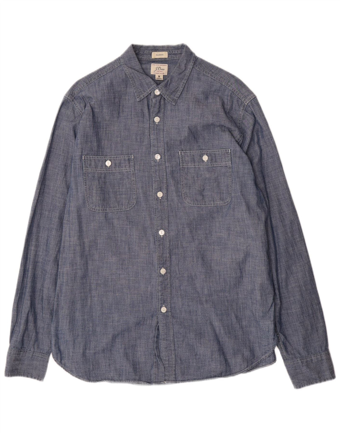 J. CREW Chemise en Jean Classique Homme Bleu Moyen Coton