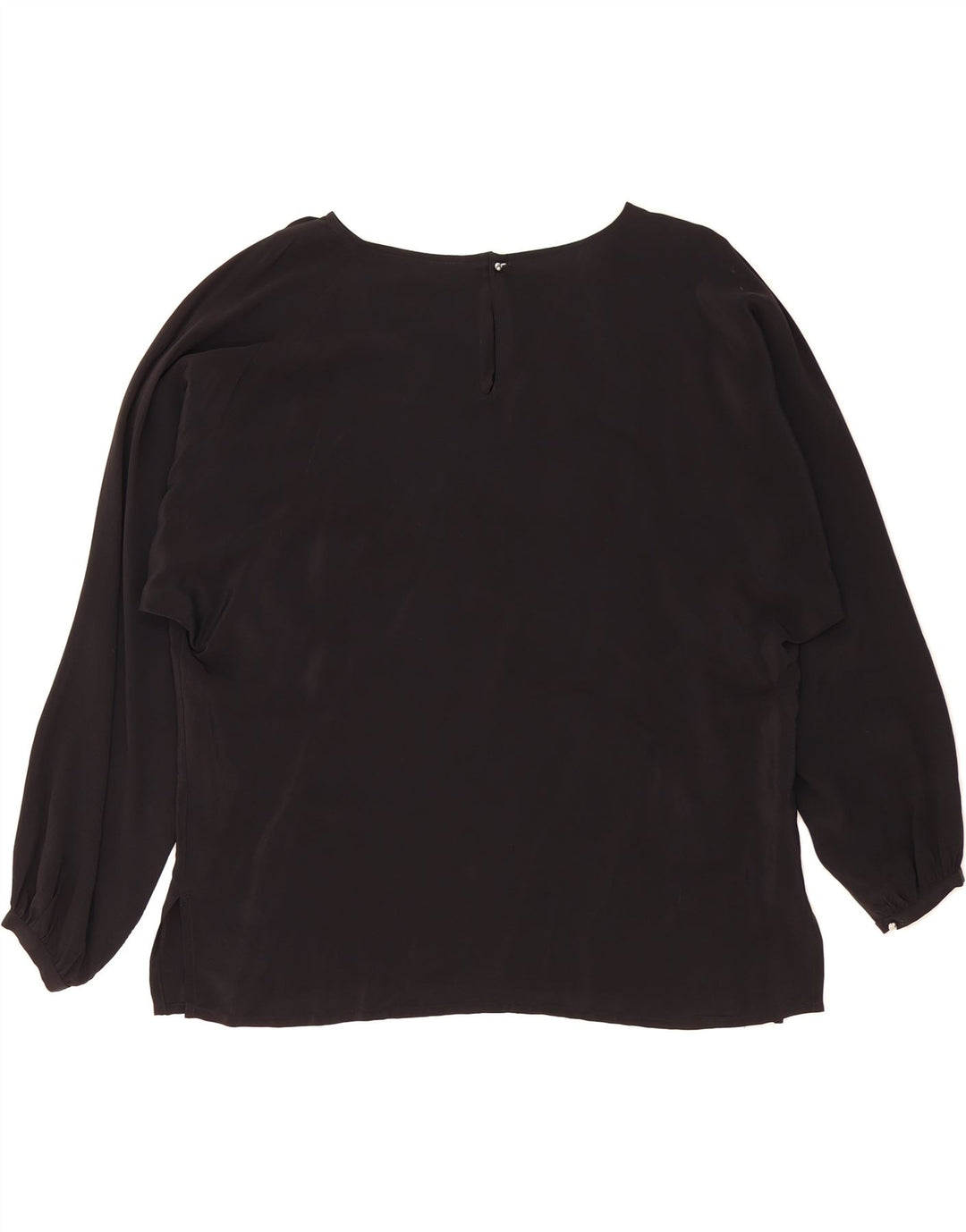 VINTAGE Womens Long Sleeve Blouse Top IT 50 XL Black Acetate Vintage Vintage and Second-Hand Vintage from Messina Hembry 