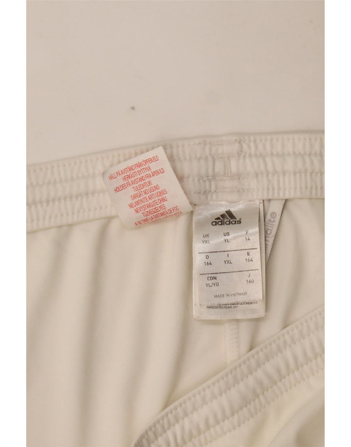ADIDAS Short de sport Climalite pour garçon 13-14 ans XL Blanc cassé Polyester