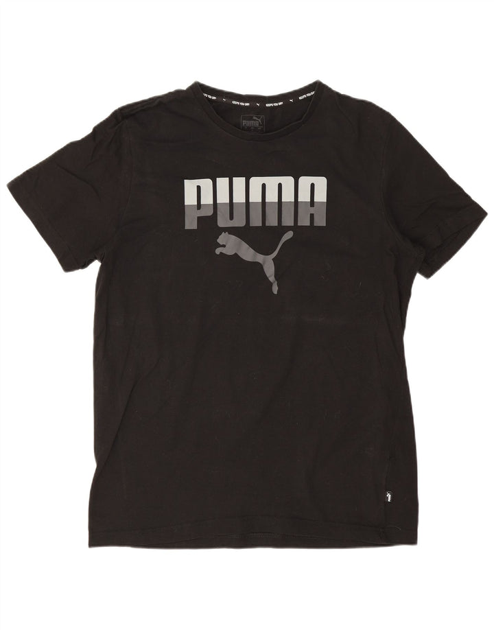 Puma T-shirt graphique pour hommes, grand, noir, coton