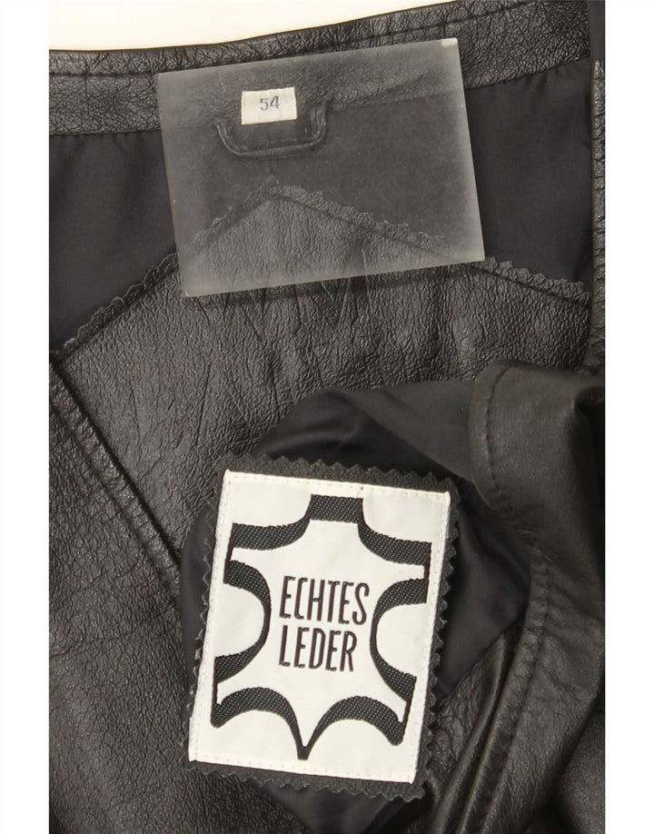 gilet en cuir homme vintage IT 54 XL Noir