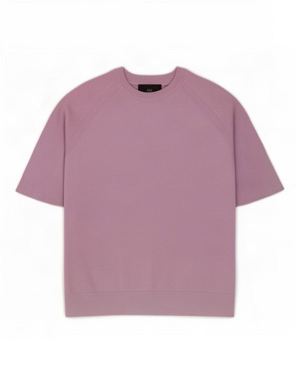 Marks & Spencer Pull court à col bateau pour femme UK 12 Violet moyen