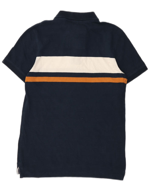 FAT FACE Polo Homme XS Bleu Marine Colourblock Coton