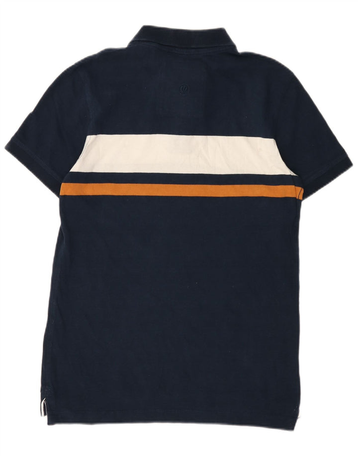 FAT FACE Polo Homme XS Bleu Marine Colourblock Coton