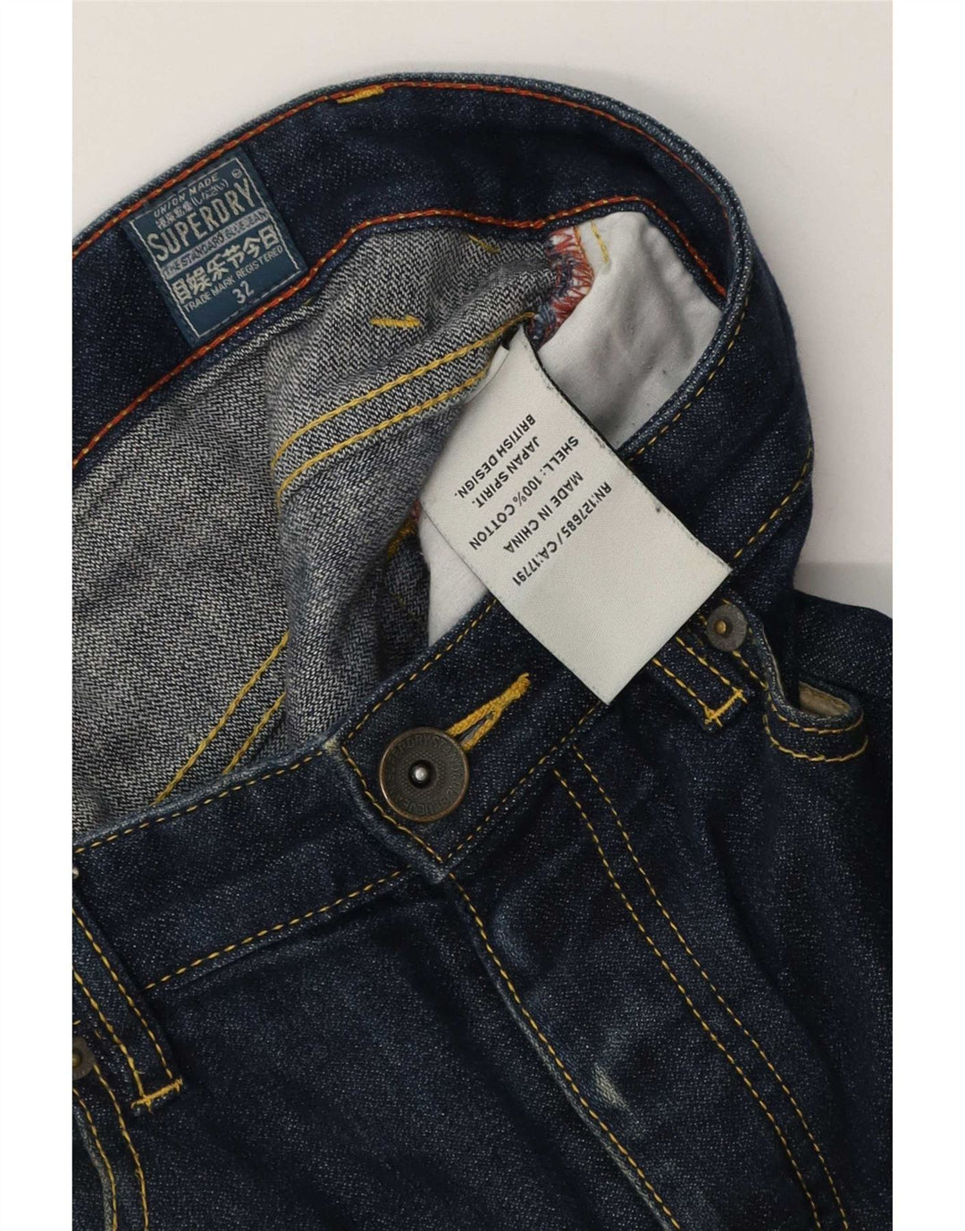Superdry Short en Jean W32 Bleu Moyen Coton Homme
