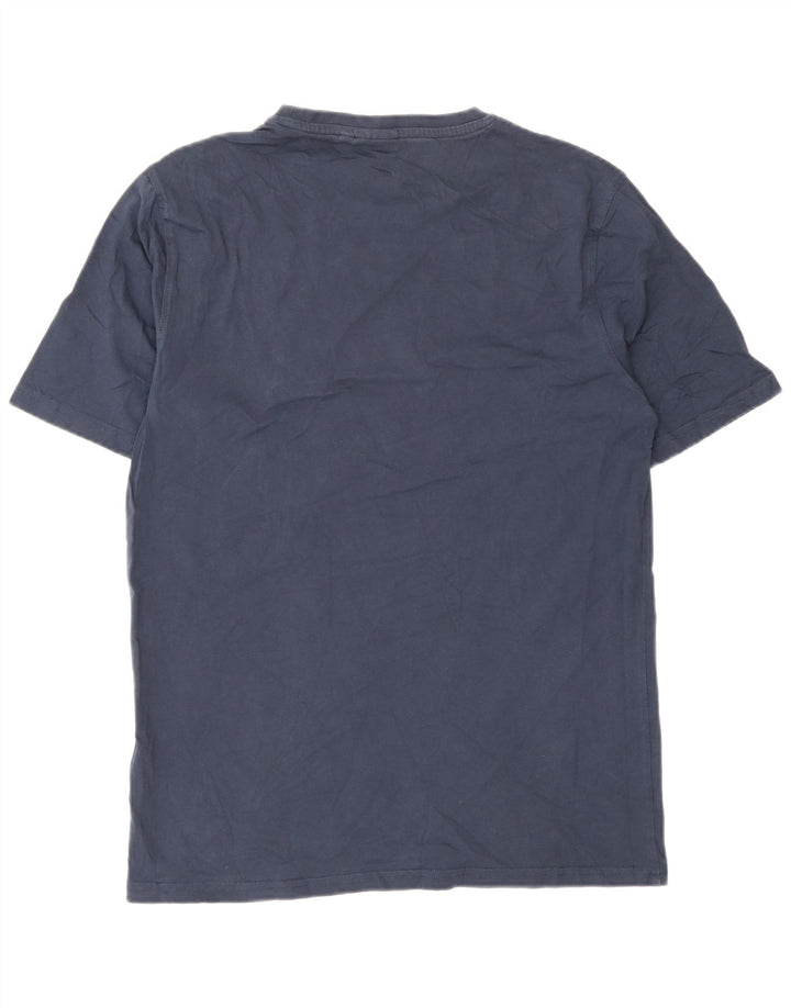 Ellesse T-Shirt Top Bleu Marine Moyen Coton Homme