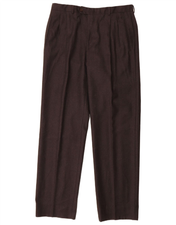 MARCO PLANESIO Pantalon de costume pour homme IT 52 XL W34 L33 Laine noire