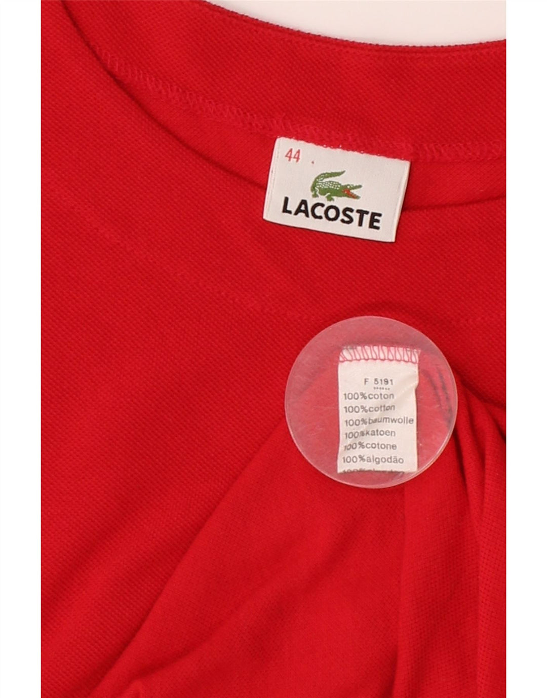 LACOSTE T-Shirt Femme Top Taille 44 Large Rouge