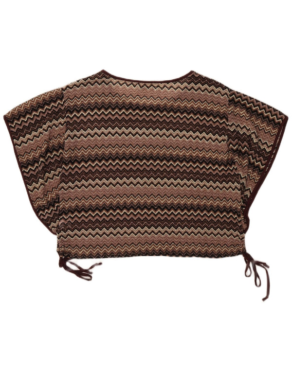 Mizumi Chemisier surdimensionné Batwing pour femme UK 10 Petit chevron marron