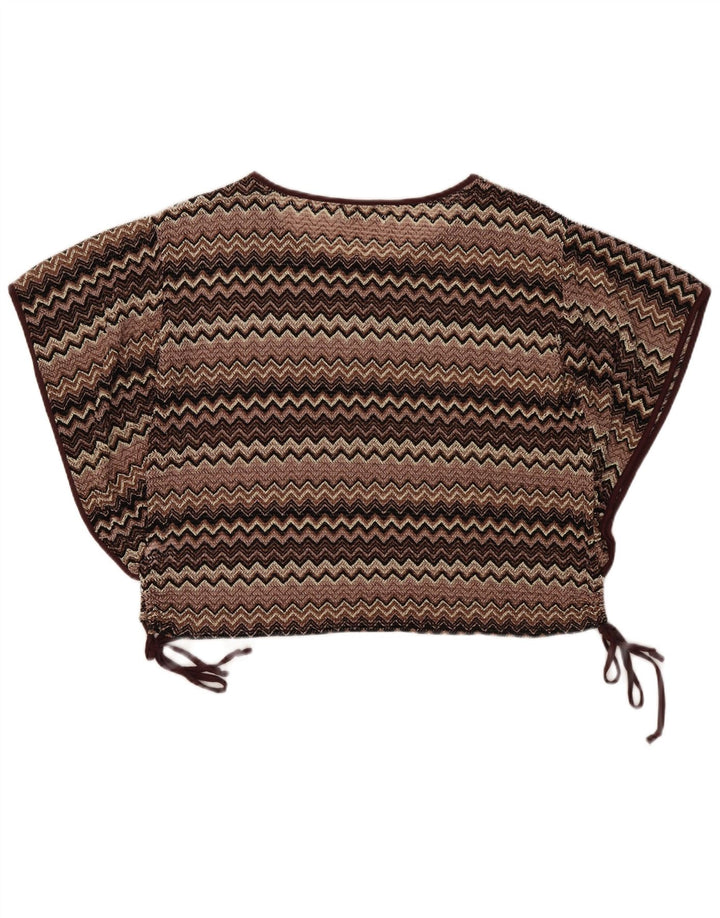 Mizumi Chemisier surdimensionné Batwing pour femme UK 10 Petit chevron marron