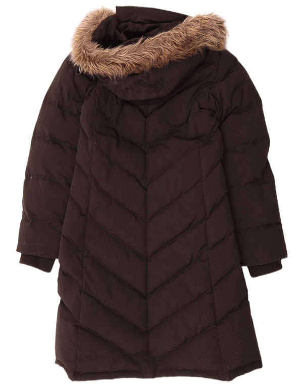 Polo Ralph Lauren Womens Hooded Padded Coat UK 12 Medium Black Nylon