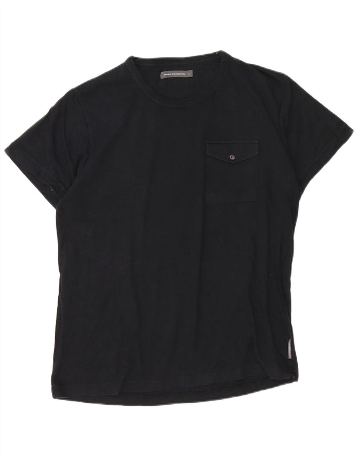 French Connection T-Shirt Homme Haut Large Noir Coton