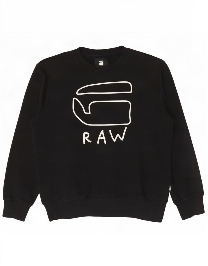 G-Star Sweat-shirt graphique pour hommes, grand coton noir