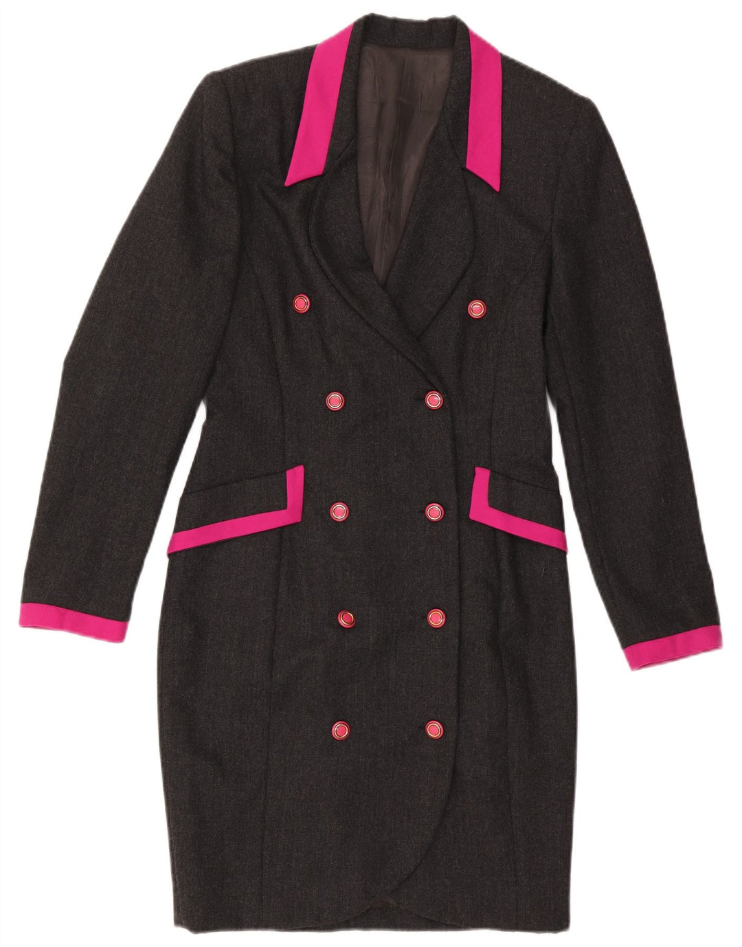 Figure Robe fourreau croisée à manches longues pour femme IT 44 Gris moyen