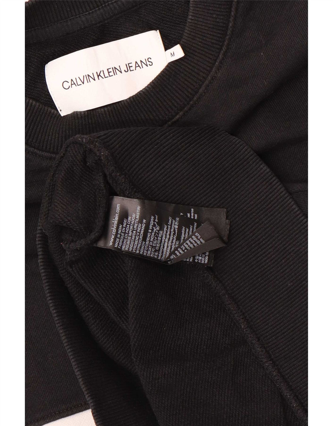 Calvin Klein Jeans Sweat-Shirt Graphique Homme Noir Moyen Colourblock