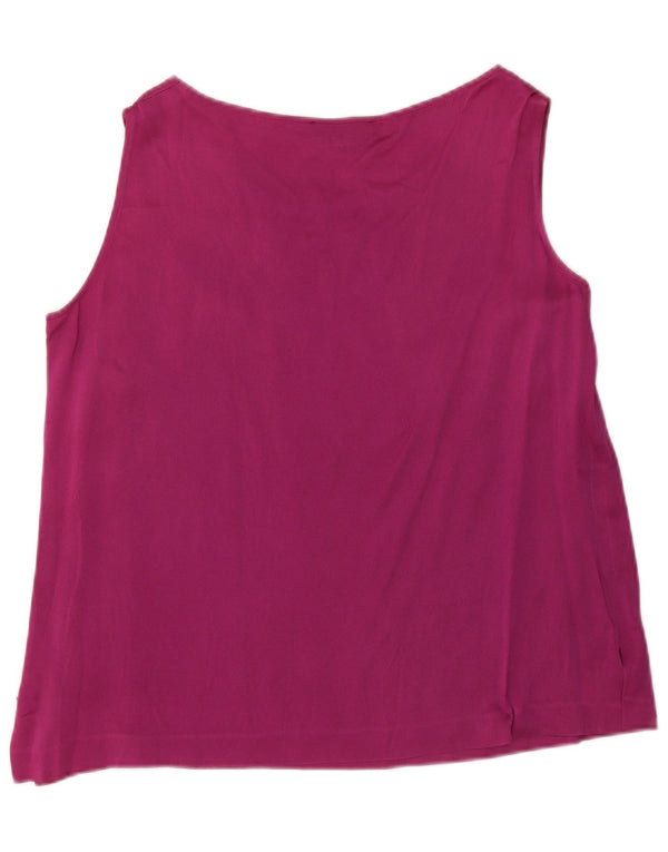 Luisa Spagnoli Chemisier sans manches pour femme UK 18 XL Rose Viscose