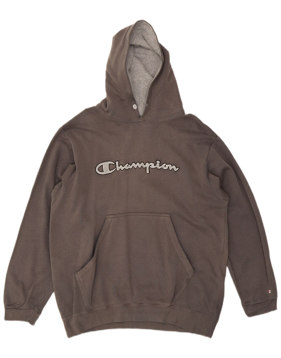 CHAMPION Pull à Capuche Graphique Homme Gris Moyen Coton
