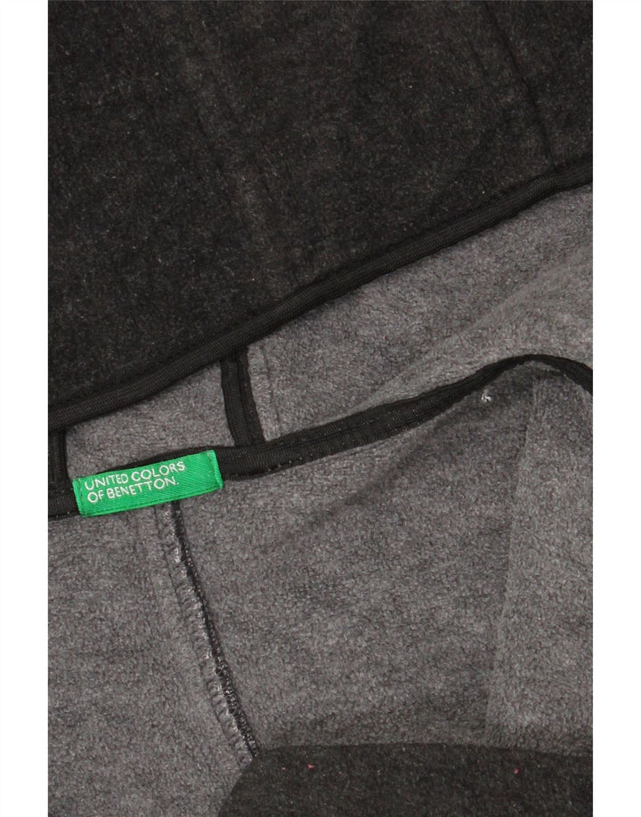 Benetton Veste polaire à capuche pour femme UK 12 Gris moyen