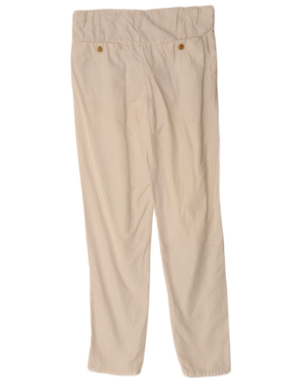 Zara Pantalon Chino Pegged Homme EU 38 Petit W30 L31 Blanc