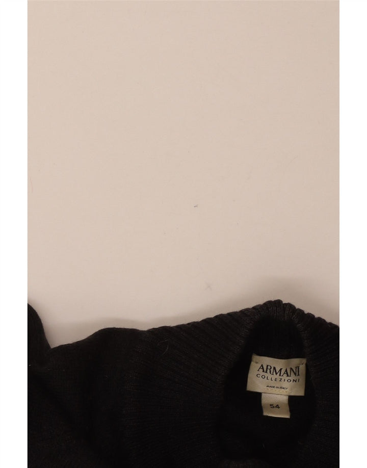 ARMANI COLLEZIONI Pull col roulé pour femme IT 54 3XL Noir