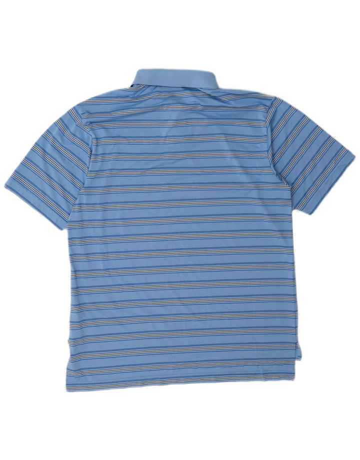 Adidas Polo Homme Grand Bleu Rayé Polyester