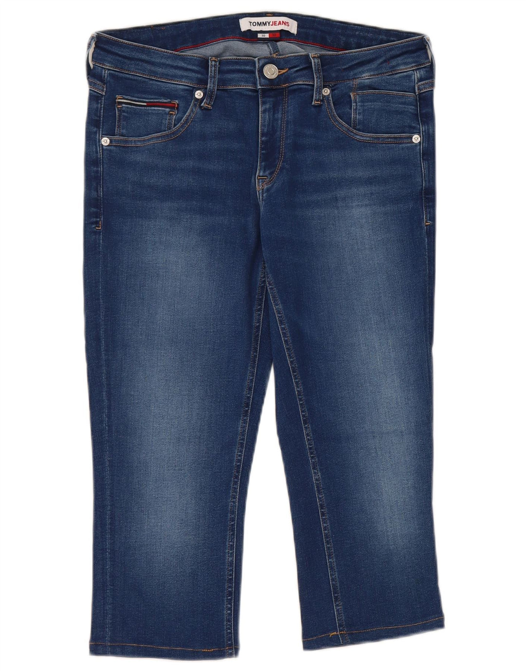 Tommy Hilfiger Jean Capri Femme W30 L18 Bleu Coton