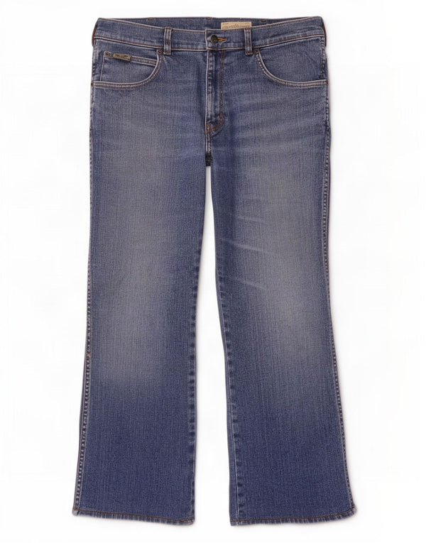 Wrangler Jean Droit Pittsboro Homme W36 L28 Bleu Coton