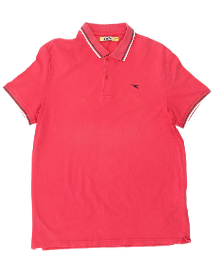DIADORA Polo Homme 2XL Rose Coton