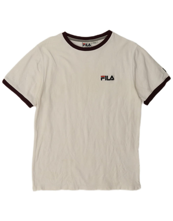 Fila T-Shirt Homme Haut Large Blanc Coton