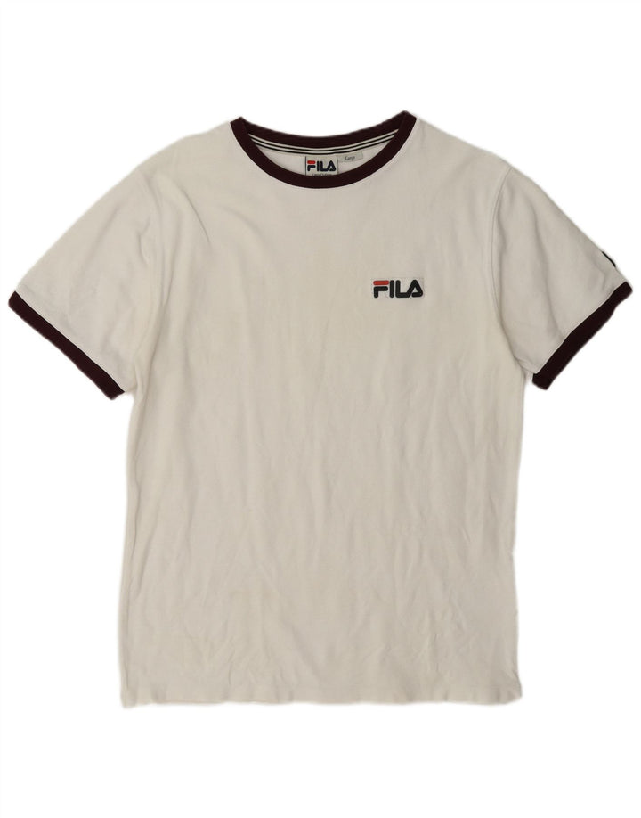 Fila T-Shirt Homme Haut Large Blanc Coton