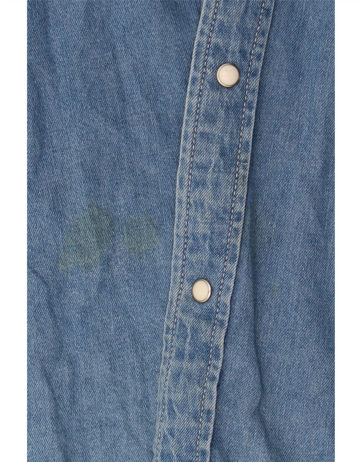 Zara Homme Chemise En Jean Large Bleu Coton