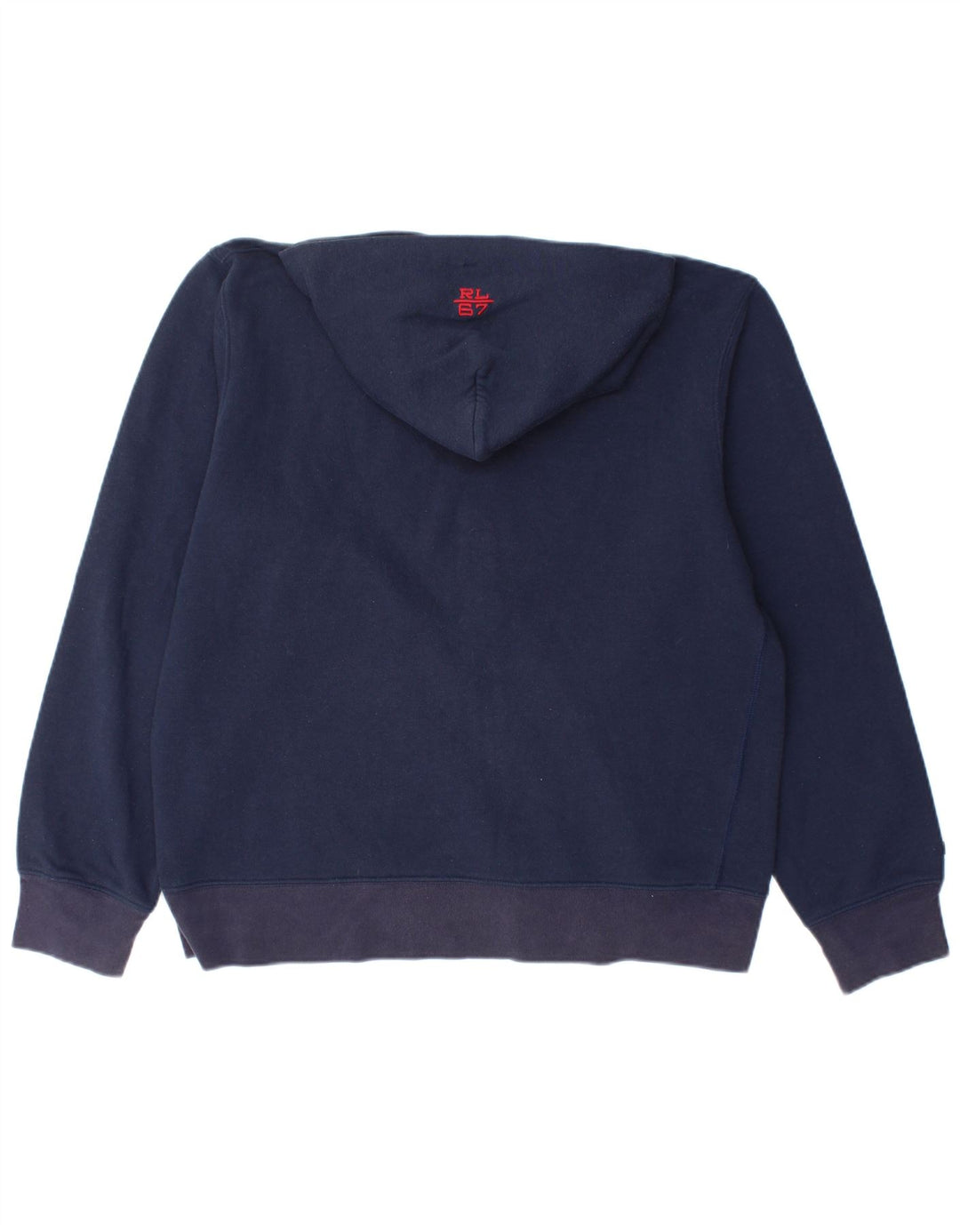 RALPH LAUREN Pull à capuche zippé graphique coupe ample pour homme Bleu marine moyen