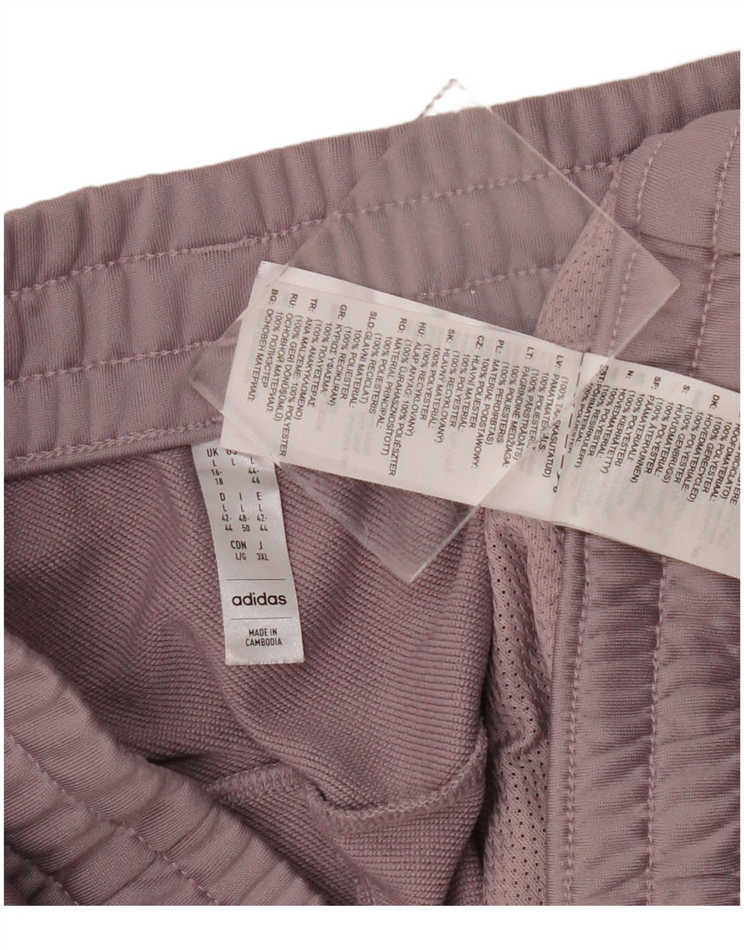 ADIDAS Pantalon de survêtement pour femme Joggers UK 16/18 Large Violet Polyester