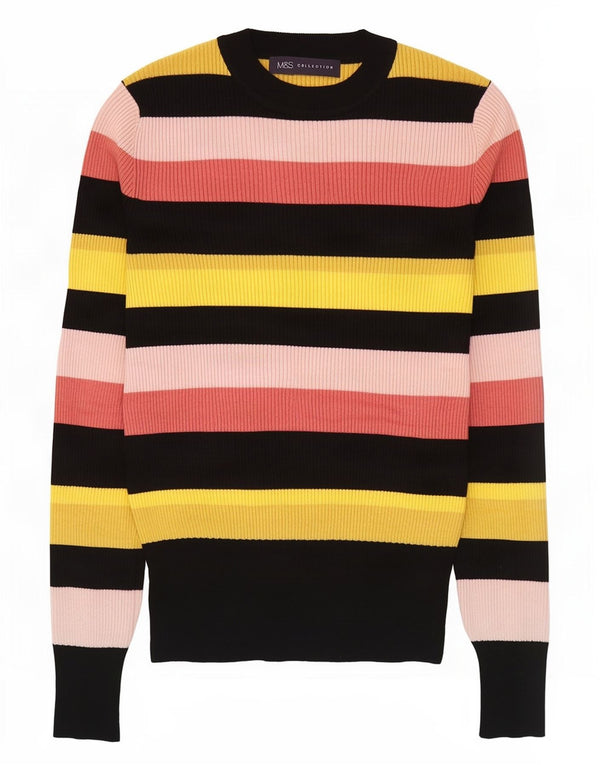 Marks & Spencer Pull ras du cou pour femme UK 10 Small Multicolore