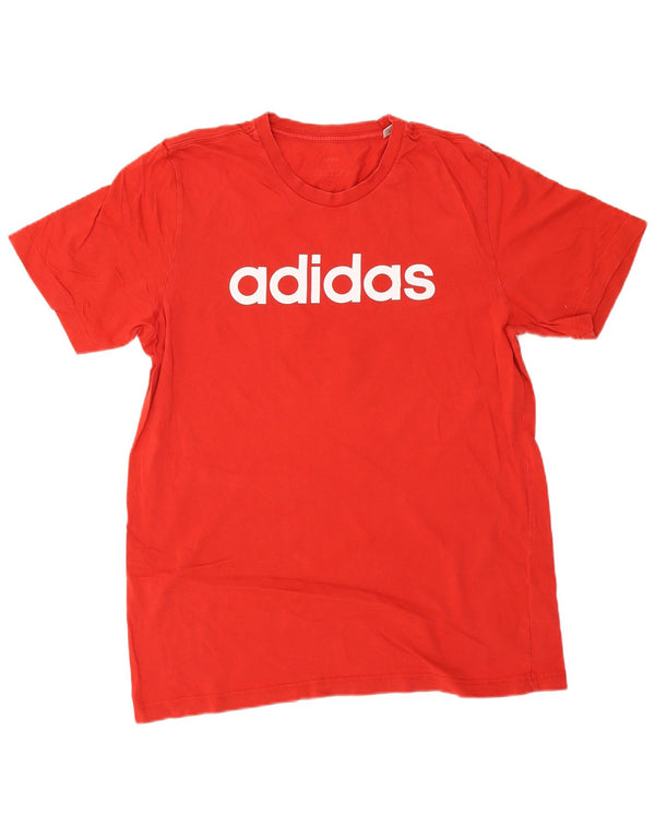 Adidas T-shirt graphique pour hommes, grand coton rouge