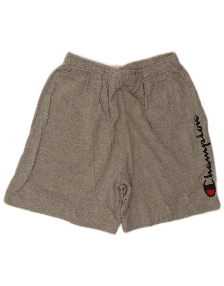 Champion Short de Sport Graphique Homme Gris Moyen Coton